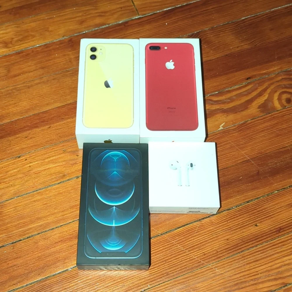 Apple iPhone and Air pod Empty Boxes